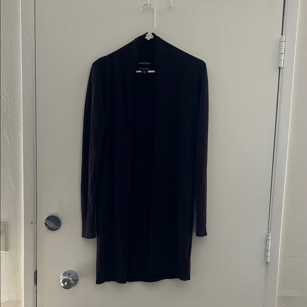 Cynthia Rowley Elegant Black Open Cardigan